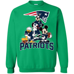 Mickey Mouse New England Patriots American Football Nfl Sports Shirt Crewneck Pullover Sweatshirt Crewneck Pullover Sweatshirt - parenttees