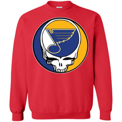 St Louis Blues Grateful Dead Steal Your Face Hockey Nhl Shirts Crewneck Pullover Sweatshirt Crewneck Pullover Sweatshirt - parenttees