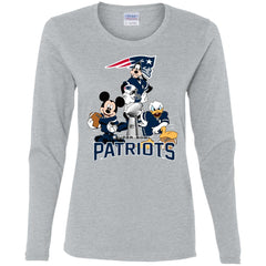 Nfl - New England Patriots Donald Duck Goofy Mickey Mouse Super Bowl 2019 Football Women Long Sleeve Shirt Women Long Sleeve Shirt - parenttees