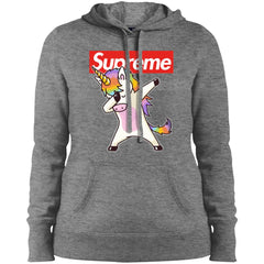 Supreme Unicorn T-shirt Dance Dabbing Unicorn Women Hooded Sweatshirt Women Hooded Sweatshirt - parenttees