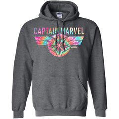 Captain Marvel Logo Banner Tie Dye Colors Pullover Hoodie Sweatshirt Pullover Hoodie Sweatshirt - parenttees