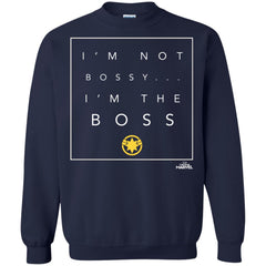 Captain Marvel Not Bossy I'm The Boss Crewneck Pullover Sweatshirt Crewneck Pullover Sweatshirt - parenttees