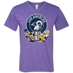 Los Angeles Rams Super Bowl 2019 Mickey Minnie Mouse Donald Daisy Duck Football Nfl Men V-Neck T-Shirt Men V-Neck T-Shirt - parenttees