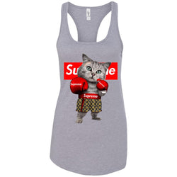 Supreme Boxing Cat Best Funny T-shirt Women Tank Top