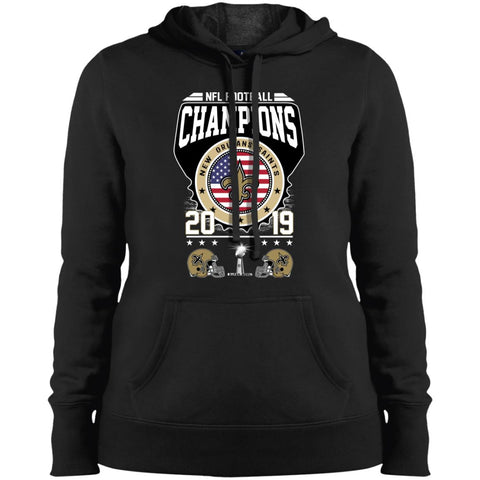 Nfl – Football Champions New Orleans Saints Super Bowl 2019 Women Hooded Sweatshirt Black / X-Small Women Hooded Sweatshirt - parenttees