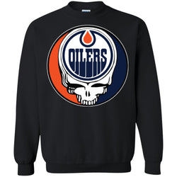 Edmonton Oilers Grateful Dead Steal Your Face Hockey Nhl Shirts Crewneck Pullover Sweatshirt