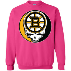 Boston Bruins Grateful Dead Steal Your Face Hockey Nhl Shirts Crewneck Pullover Sweatshirt Crewneck Pullover Sweatshirt - parenttees