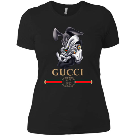 Gucci Rabbit Movie Disney T-shirt Women Cotton T-Shirt Black / X-Small Women Cotton T-Shirt - parenttees