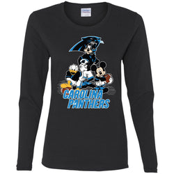 Mickey Mouse Carolina Panthers American Football Nfl Sports Shirt Women Long Sleeve Shirt