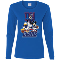 Mickey Mouse New York Giants American Football Nfl Sports Shirt Women Long Sleeve Shirt Women Long Sleeve Shirt - parenttees