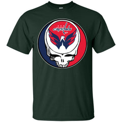 Washington Capitals Grateful Dead Steal Your Face Hockey Nhl Shirts Men Cotton T-Shirt Men Cotton T-Shirt - parenttees