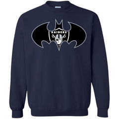 We Are The Oakland Raiders Batman Nfl Mashup Crewneck Pullover Sweatshirt Crewneck Pullover Sweatshirt - parenttees