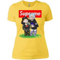 Supreme Rick And Morty T-shirt Women Cotton T-Shirt Women Cotton T-Shirt - parenttees