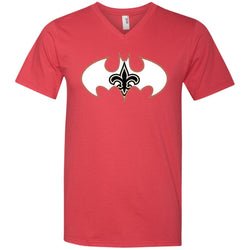 We Are The New Orleans Saints Batman Nfl Mashup Men V-Neck T-Shirt