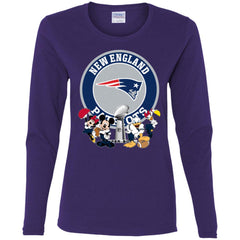 Nfl – New England Patriots Super Bowl 2019 Mickey Mouse Minnie Mouse Donald Duck Daisy Duck Football Women Long Sleeve Shirt Women Long Sleeve Shirt - parenttees