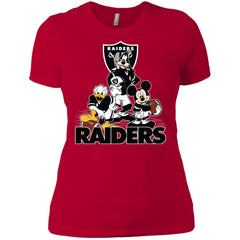 Mickey Mouse Oakland Raiders American Football Nfl Sports Shirt Women Cotton T-Shirt Women Cotton T-Shirt - parenttees