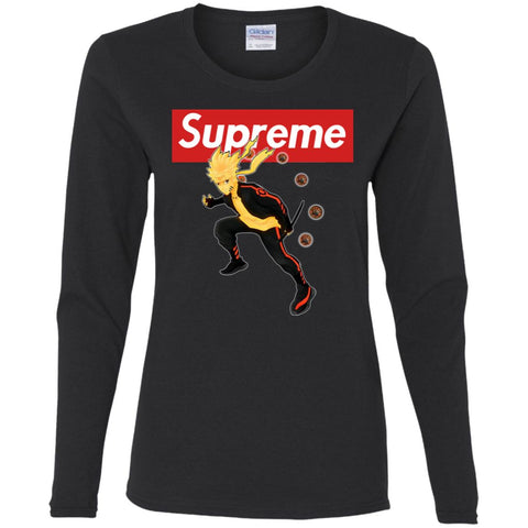 Supreme Naruto T-shirt Women Long Sleeve Shirt Black / S Women Long Sleeve Shirt - parenttees