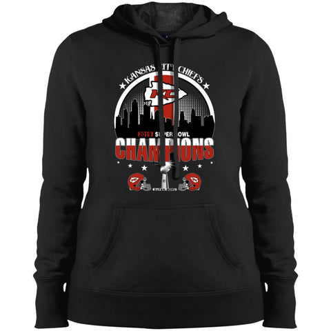 Nfl – Kansas City Chiefs 2019 Super Bowl Champions Football Women Hooded Sweatshirt Black / X-Small Women Hooded Sweatshirt - parenttees