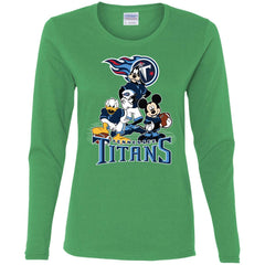 Mickey Mouse Tennessee Titans American Football Nfl Sports Shirt Women Long Sleeve Shirt Women Long Sleeve Shirt - parenttees