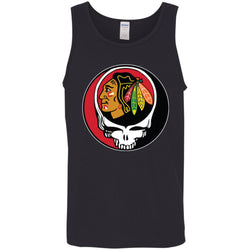 Chicago Blackhawks Grateful Dead Steal Your Face Hockey Nhl Shirts Men Cotton Tank