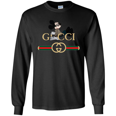 Gucci Mickey T-shirt Men Long Sleeve Shirt Black / S Men Long Sleeve Shirt - parenttees