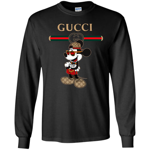 Gucci Mickey New Trending T-shirt Men Long Sleeve Shirt Black / S Men Long Sleeve Shirt - parenttees