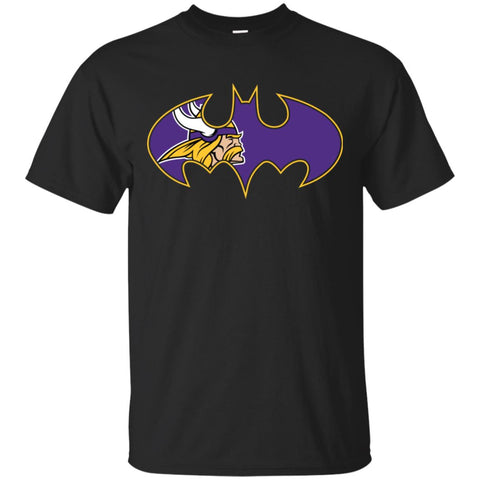 We Are The Minnesota Vikings Batman Nfl Mashup Men Cotton T-Shirt Black / S Men Cotton T-Shirt - parenttees