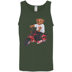 Supreme Bear Moto T-shirt Men Cotton Tank