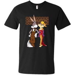 Louis Vuitton Rabbit Love Family T-shirt Men V-Neck T-Shirt