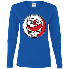 Kansas City Chiefs Grateful Dead Steal Your Face Football Nfl Shirts Women Long Sleeve Shirt Women Long Sleeve Shirt - parenttees