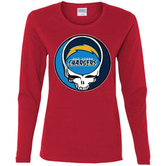 Los Angeles Chargers Grateful Dead Steal Your Face Football Nfl Shirts Women Long Sleeve Shirt Women Long Sleeve Shirt - parenttees