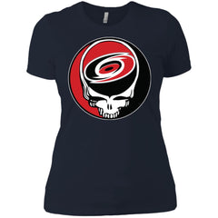 Carolina Hurricanes Grateful Dead Steal Your Face Hockey Nhl Shirts Women Cotton T-Shirt Women Cotton T-Shirt - parenttees