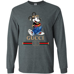 Gucci T-shirt Mouse Mickey Cartoon T-shirt Men Long Sleeve Shirt Men Long Sleeve Shirt - parenttees