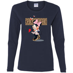 Couple Gucci Minnie Tshirt Valentine's Day Women Long Sleeve Shirt Women Long Sleeve Shirt - parenttees