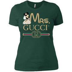 Mrs Minnie Gucci Couple Disney Shirt Valentine's Day T-shirt Women Cotton T-Shirt Women Cotton T-Shirt - parenttees