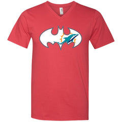 We Are The Miami Dolphins Batman Nfl Mashup Men V-Neck T-Shirt Men V-Neck T-Shirt - parenttees