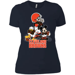 Mickey Mouse Cleveland Browns American Football Nfl Sports Shirt Women Cotton T-Shirt Women Cotton T-Shirt - parenttees