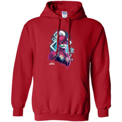 Marvel Captain Marvel Space Glow Neon Pullover Hoodie Sweatshirt Pullover Hoodie Sweatshirt - parenttees