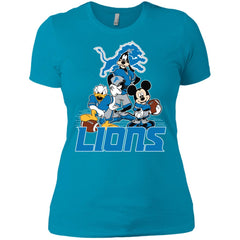 Mickey Mouse Detroit Lions American Football Nfl Sports Shirt Women Cotton T-Shirt Women Cotton T-Shirt - parenttees