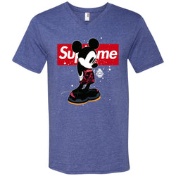 Supreme Mickey Babe Cute Love T-shirt Men V-Neck T-Shirt