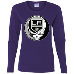 Los Angeles Kings Grateful Dead Steal Your Face Hockey Nhl Shirts Women Long Sleeve Shirt Women Long Sleeve Shirt - parenttees