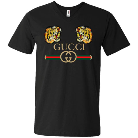 Gucci Tiger Love T-shirt Men V-Neck T-Shirt Black / S Men V-Neck T-Shirt - parenttees