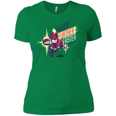 Captain Marvel Higher Further Faster Drawn Women Cotton T-Shirt Women Cotton T-Shirt - parenttees