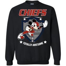 Nfl – Kansas City Chiefs Totally Awesome Mickey Mouse Super Bowl 2019 Football Crewneck Pullover Sweatshirt