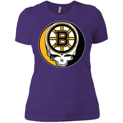 Boston Bruins Grateful Dead Steal Your Face Hockey Nhl Shirts Women Cotton T-Shirt Women Cotton T-Shirt - parenttees