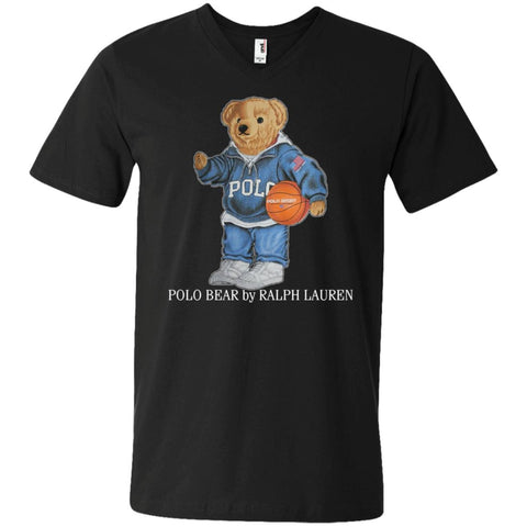 Polo Bear Ralph Lauren Men V-Neck T-Shirt Black / S Men V-Neck T-Shirt - parenttees