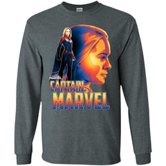 Captain Marvel Bold Sunset Portrait Men Long Sleeve Shirt Men Long Sleeve Shirt - parenttees