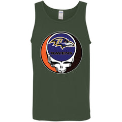 Baltimore Ravens Grateful Dead Steal Your Face Football Nfl Shirts Men Cotton Tank Men Cotton Tank - parenttees