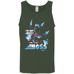 Captain Marvel I'm The Boss Space Blue Red Men Cotton Tank Men Cotton Tank - parenttees