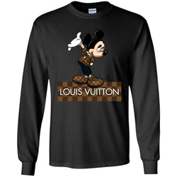 Louis Vuitton Mickey T-shirt Men Long Sleeve Shirt